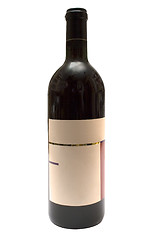 Image showing Bottle of Red Wine w/ Blank Label (Path Included)