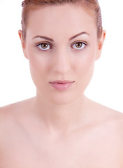 Image showing portrait of young beautiful woman with perfect face natural