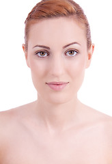 Image showing portrait of young beautiful woman with perfect face natural