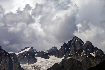 Image showing Mountains in storm