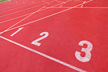 Image showing lanes of running track