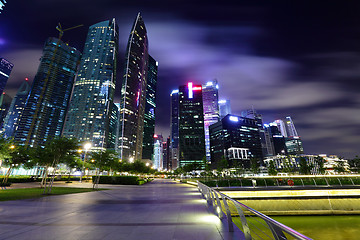Image showing Singapore cityscape at night