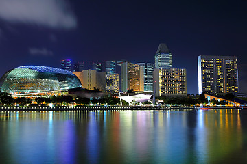 Image showing cityscape of Singapore at night