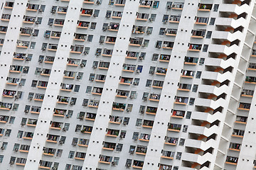 Image showing public apartment block in Hong Kong