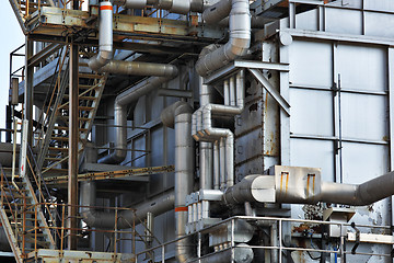 Image showing Industrial building, Steel pipe