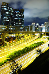 Image showing traffic at night in city