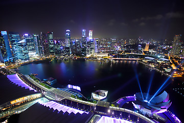 Image showing Singapore by night