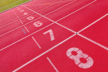 Image showing lanes of running track