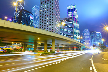 Image showing urban city with car light