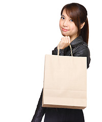 Image showing woman with shopping bag
