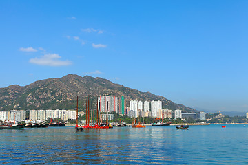 Image showing typhoon shelter in Hong Kong, Tuen Mun