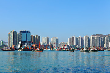 Image showing typhoon shelter in Hong Kong, Tuen Mun