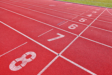 Image showing lanes of running track