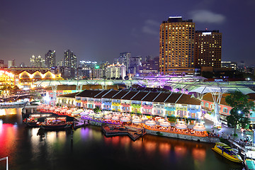 Image showing Singapore Skyline at Night