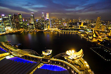 Image showing Singapore at night