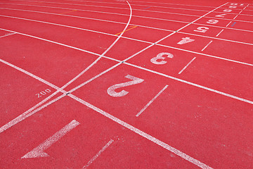Image showing lanes of running track