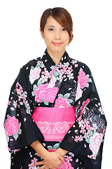 Image showing japanese kimono woman