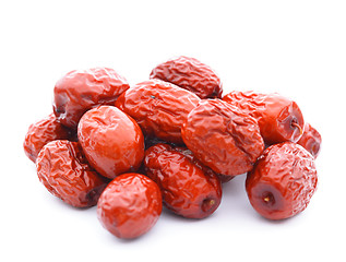 Image showing dried jujube fruits, chinese herbal medicine