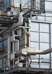 Image showing Industrial building, Steel pipe