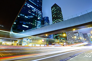 Image showing urban city with car light