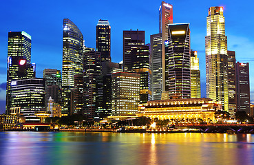 Image showing Singapore by night