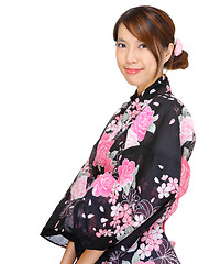 Image showing japanese kimono woman