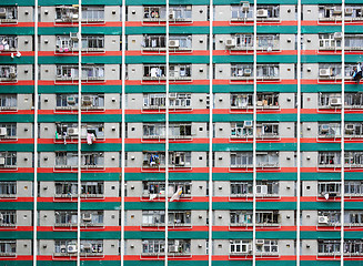 Image showing public apartment block in Hong Kong