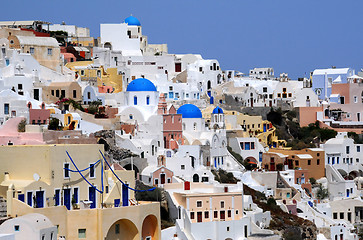 Image showing View of Oia Village of Santorini Archipelago