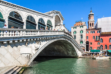 Image showing Rialto bridge Venice Italy