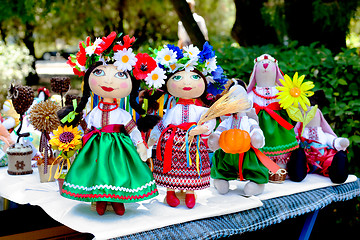 Image showing Ukrainian Cossack toy dolls