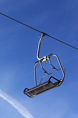 Image showing Chair lift at ski resort