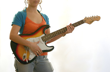 Image showing female guitarist