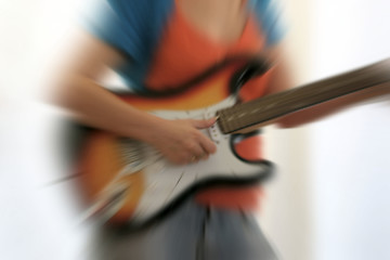 Image showing female guitarist