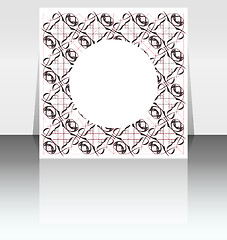 Image showing Vector folder design on vintage floral background