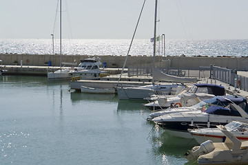 Image showing harbor scenery