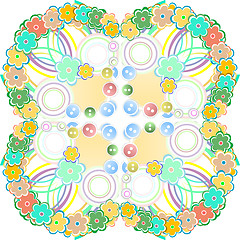 Image showing seamless flower pattern background - decorative design