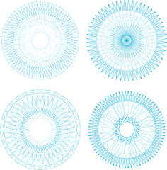 Image showing round guilloche element for certificate, money design