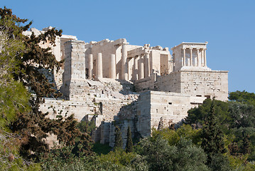 Image showing Ancient ruins on Acropolis of Athens, Greece