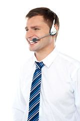 Image showing Customer support executive assisting clients