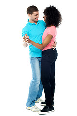 Image showing Full length portrait of adorable dancing couple