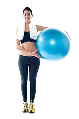 Image showing Full length portrait of fit gym trainer