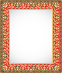 Image showing Vertical frame with an ornament - Ukrainian style