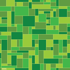 Image showing Green abstract geometric pattern