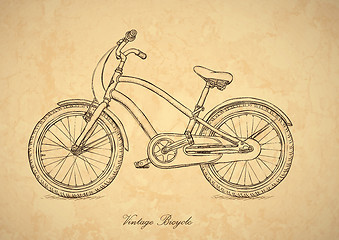Image showing Vintage bicycle - in retro style
