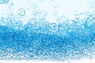 Image showing Background of Blue Bubbles Foam