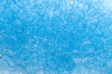 Image showing Background of Blue Bubbles Foam