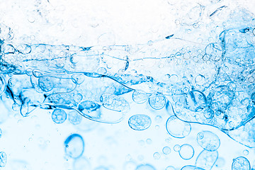 Image showing Background of Blue Bubbles Foam