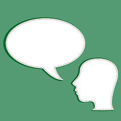 Image showing man with a empty speech bubble over his head