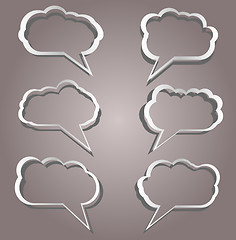 Image showing Speech bubbles vector set