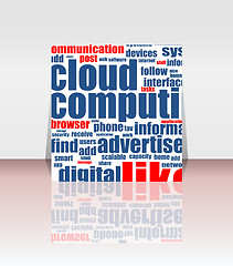 Image showing flyer or cover, cloud computing concept design